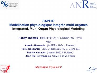 Randy Thomas (IBISC FRE 2873 CNRS/Univ. Evry)