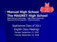 Manual High School The MAGNET High School Math/Science Technology  PowerPoint PPT Presentation