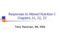 Responses to Altered Nutrition I Chapters 21, 22, 23 PowerPoint PPT Presentation