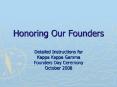 Honoring Our Founders PowerPoint PPT Presentation