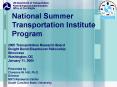 National Summer Transportation Institute Program PowerPoint PPT Presentation