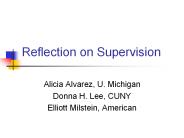 Reflection on Supervision