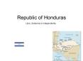 Republic of Honduras PowerPoint PPT Presentation