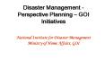 Disaster Management - Perspective Planning  PowerPoint PPT Presentation