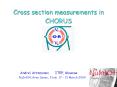 Cross section measurements in CHORUS PowerPoint PPT Presentation