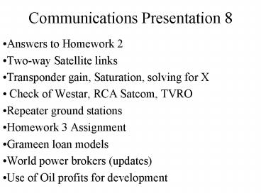 Communications Presentation 8