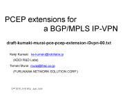PCEP extensions for a BGPMPLS IPVPN