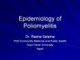 Epidemiology of Poliomyelitis PowerPoint PPT Presentation