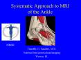 Systematic Approach to MRI of the Ankle PowerPoint PPT Presentation