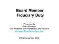 Board Member Fiduciary Duty PowerPoint PPT Presentation