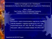 Addition of Hydrogen to Ni-Ti Multilayers: