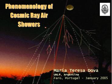 Phenomenology of Cosmic Ray Air Showers