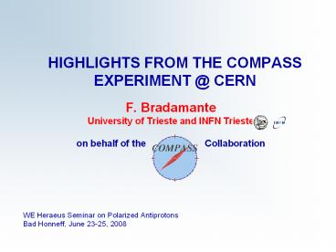 HIGHLIGHTS%20FROM%20THE%20COMPASS%20EXPERIMENT%20@%20CERN