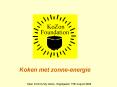 Koken met zonneenergie PowerPoint PPT Presentation