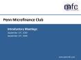 Penn Microfinance Club PowerPoint PPT Presentation