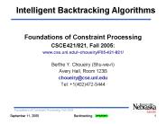 Foundations of Constraint Processing