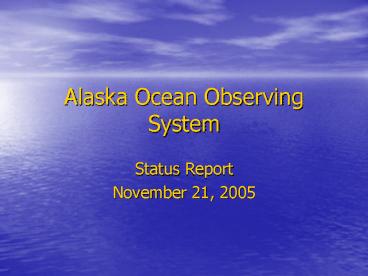 Alaska Ocean Observing System