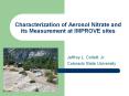 Characterization of Aerosol Nitrate and its Measurement at IMPROVE sites PowerPoint PPT Presentation