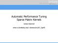 Automatic Performance Tuning Sparse Matrix Kernels PowerPoint PPT Presentation