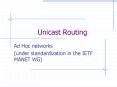 Unicast Routing PowerPoint PPT Presentation