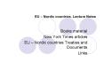 EU Nordic countries' Lecture Notes PowerPoint PPT Presentation