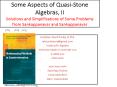 Some Aspects of QuasiStone Algebras, II Solutions and Simplifications of Some Problems from Sankappa PowerPoint PPT Presentation