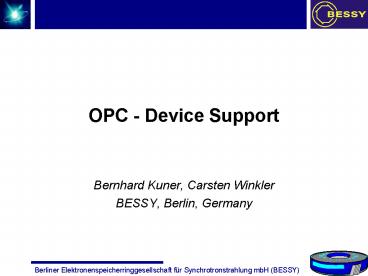 OPC Device Support