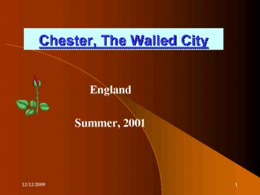 Chester, The Walled City