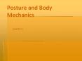 Posture and Body Mechanics PowerPoint PPT Presentation
