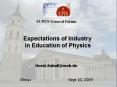 Expectations of Industry in Education of Physics PowerPoint PPT Presentation