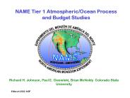 NAME Tier 1 Atmospheric/Ocean Process and Budget Studies