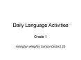 Daily Language Activities PowerPoint PPT Presentation