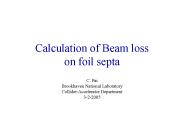 Calculation of Beam loss