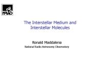 The Interstellar Medium and Interstellar Molecules