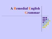 A Remedial English Grammar