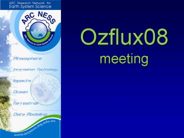 Ozflux08 meeting