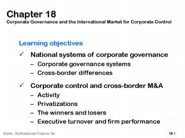 Multinational Finance