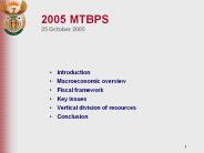 2005 MTBPS 25 October 2005