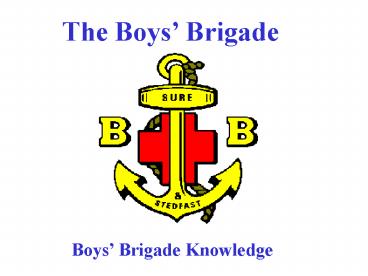 The Boys Brigade