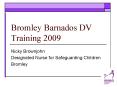 Bromley Barnados DV Training 2009 PowerPoint PPT Presentation