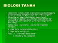 BIOLOGI TANAH PowerPoint PPT Presentation