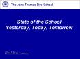 State of the School Yesterday, Today, Tomorrow PowerPoint PPT Presentation