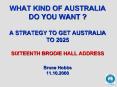 WHAT KIND OF AUSTRALIA DO YOU WANT A STRATEGY TO GET AUSTRALIA TO 2025 SIXTEENTH BRODIE HALL ADDRESS PowerPoint PPT Presentation