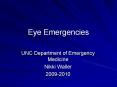 Eye Emergencies PowerPoint PPT Presentation