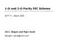 1-D and 2-D Parity FEC Scheme draft-begen-fecframe-1d2d-parity-scheme-00 IETF 71  PowerPoint PPT Presentation