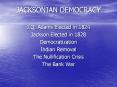 JACKSONIAN DEMOCRACY PowerPoint PPT Presentation