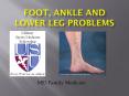 Foot, Ankle and Lower Leg Problems PowerPoint PPT Presentation