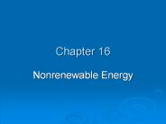 Nonrenewable Energy