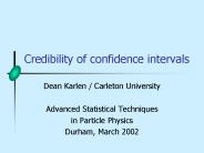 Credibility of confidence intervals