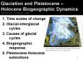 Glaciation andPleistocene Holocene Biogeographic Dynamics GEOG 302, 23 March, 2009 PowerPoint PPT Presentation